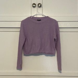 lilac cropped sweater